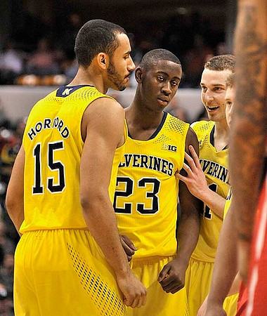 Nik Stauskas (11) and Glenn Robinson III (1)