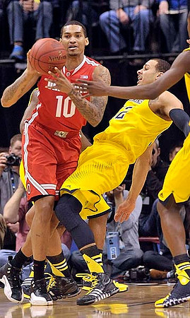 Jordan Morgan (52), Glenn Robinson III (1), and Spike Albrecht (2)