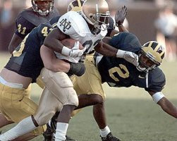 Clint Copenhaver (43), Charles Woodson (2), and Kenneth Jackson (31)