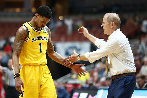Charles Matthews (1) and John Beilein