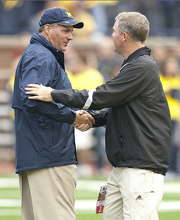 Rich Rodriguez and Kevin Morris