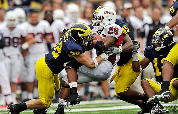Jordan Kovacs (32), Obi Ezeh (45), J.T. Floyd (12), and Jonas Mouton (8)
