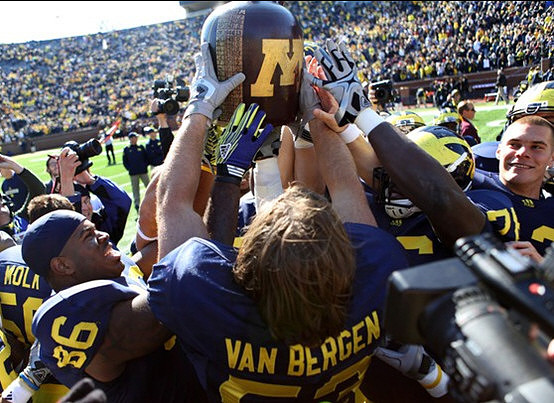 Little Brown Jug, David Molk (50), Kevin Koger (86), and Ryan Van Bergen (53)