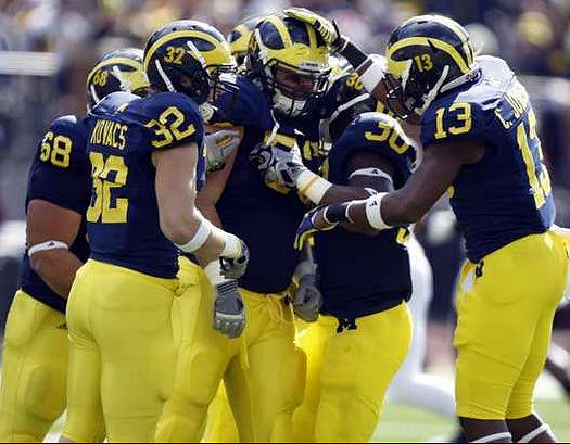 Mike Martin (68), Jordan Kovacs (32), Ryan Van Bergen (53), Thomas Gordon (30), and Carvin Johnson (13)