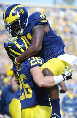 Drew Dileo (26) and Junior Hemingway (21)
