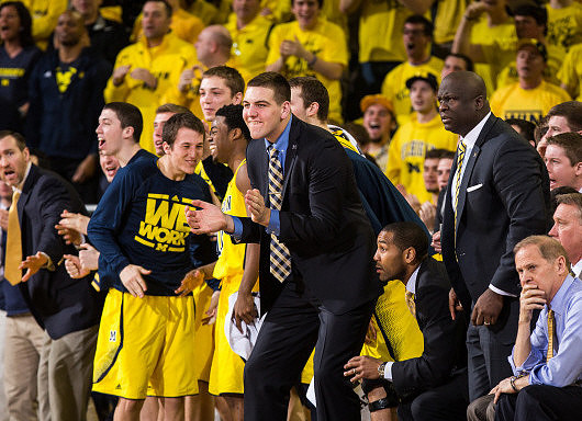 Andrew Dakich (5), Mitch McGary (4), LaVall Jordan, Bacari Alexander, Jeff Meyer, and John Beilein
