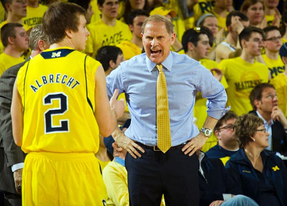 Spike Albrecht (2) and John Beilein