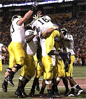 Adrian Arrington, Alex Mitchell, Rueben Riley Jr., Mark Bihl, and Steve Breaston
