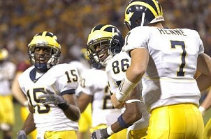 Mario Manningham, Steve Breaston, Michael Hart, and Chad Henne