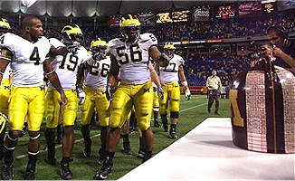 Darnell Hood, Willis Barringer, Alijah Bradley, LaMarr Woodley, Jake Long, and the Little Brown Jug