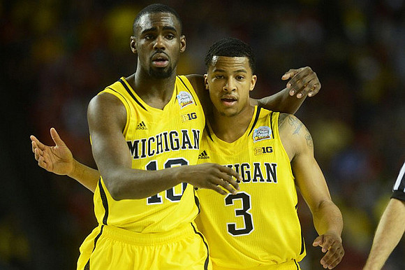Tim Hardaway Jr. (10) and Trey Burke (3)