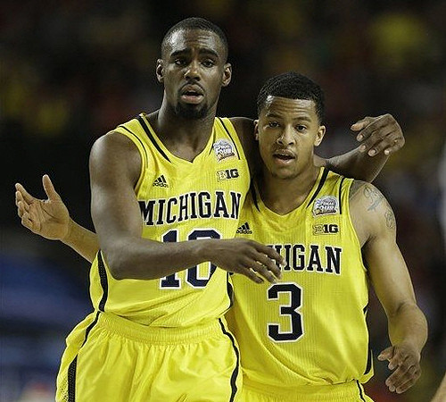 Tim Hardaway Jr. (10) and Trey Burke (3)