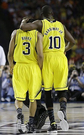 Trey Burke (3) and Tim Hardaway Jr. (10)
