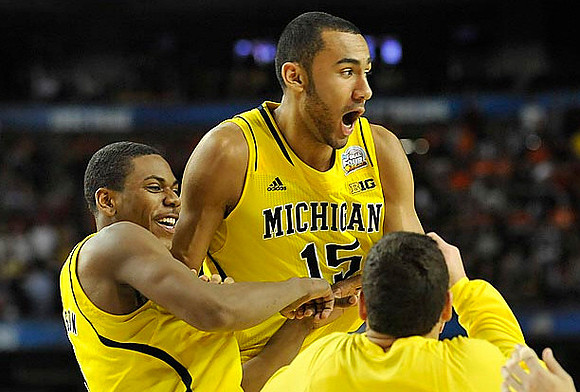 Glenn Robinson III (1), Jon Horford (15), and Josh Bartelstein (20)