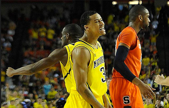 Tim Hardaway Jr. (10) and Trey Burke (3)