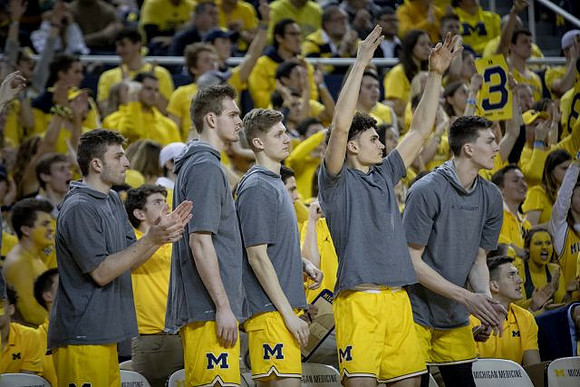Luke Wilson (32), Jaron Faulds (44), Cole Bajema (22), Adrien Nunez (5), and Colin Castleton (11)