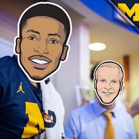 Charles Matthews (1) and John Beilein
