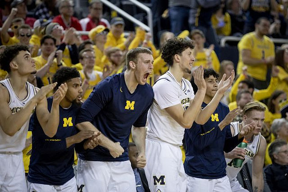 Adrien Nunez (5), David DeJulius (0), Austin Davis (51), Brandon Johns Jr. (23), Eli Brooks (55), and Ignas Brazdeikis (13)