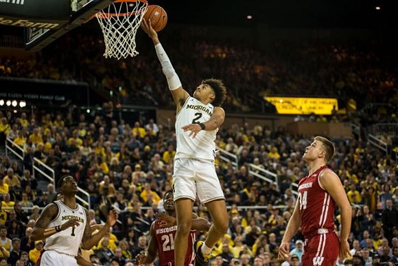 Charles Matthews (1) and Jordan Poole (2)