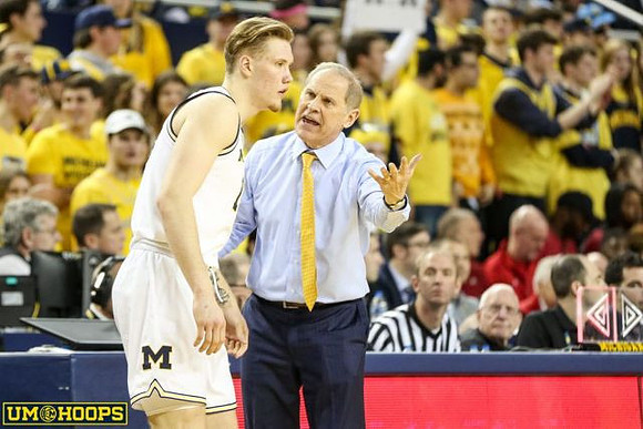 Ignas Brazdeikis (13) and John Beilein
