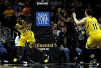 Caris LeVert (23) and Nik Stauskas (11)