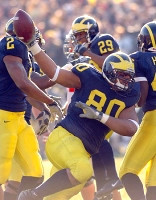 Alan Branch, Shawn Crable, Leon Hall, and David Harris