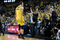 Duncan Robinson (22) and Michigan State Head Coach Tom Izzo