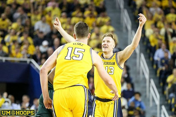 Jon Teske (15) and Ignas Brazdeikis (13)