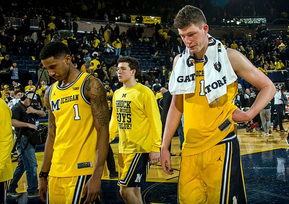 Charles Matthews (1), C.J. Baird (24), and Jon Teske (15)