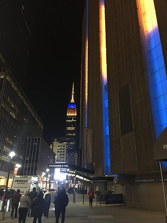 Empire State Building in Maize and Blue