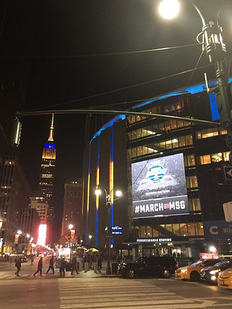 Empire State Building in Maize and Blue