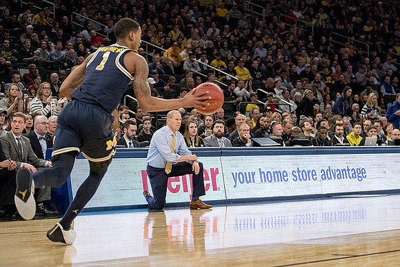 Charles Matthews (1) and John Beilein
