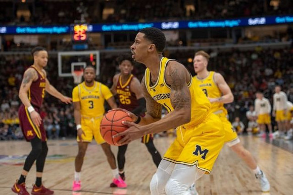 Zavier Simpson (3), Charles Matthews (1), and Ignas Brazdeikis (13)