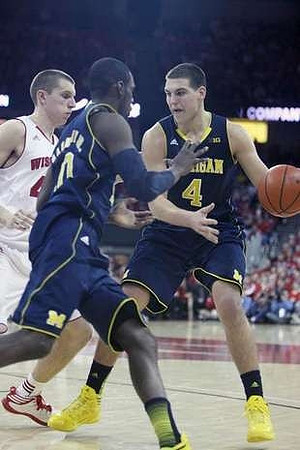 Mitch McGary (4) and Tim Hardaway Jr. (10)
