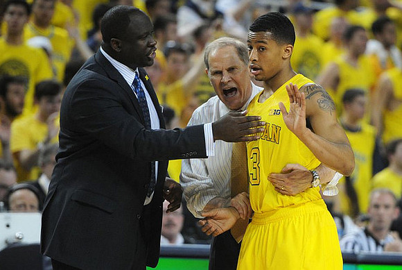 Bacari Alexander, John Beilein, and Trey Burke (3)
