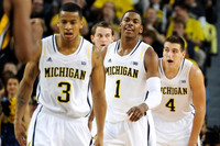 Trey Burke (3), Nik Stauskas (11), Glenn Robinson III (1), and Mitch McGary (4)
