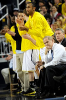 Josh Bartelstein (20), Jon Horford (15), Jeff Meyer, and John Beilein