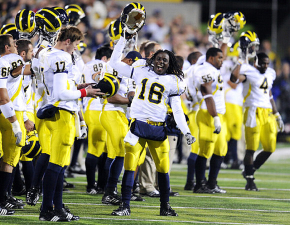 Jon Conover (83), David Cone (17), Tim North (89), Denard Robinson (16), Brandon Graham (55), and Brandon Minor (4)