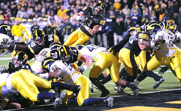 Brandon Graham (55), Greg Banks (92), Mike Martin (68), Obi Ezeh (45), Kenny Demens (25), and Ryan Van Bergen (53)