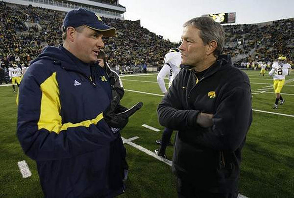 Rich Rodriguez and Kirk Ferentz