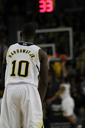 Tim Hardaway Jr. (10) and Trey Burke (3)