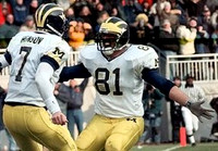 Drew Henson (7) and Bill Seymour (81)
