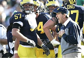 Lloyd Carr, Adam Kraus, Mark Bihl, and Jake Long