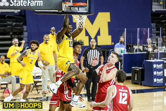 Chaundee Brown Jr. (15) and Isaiah Livers (2)