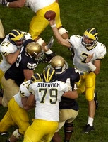 Chad Henne (7), Matt Lentz (67), David Baas (75), and Adam Stenavich (79)