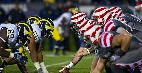 Willie Henry (69) and Jibreel Black (55)