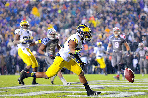 Devin Funchess (87) and Jeremy Gallon (21)