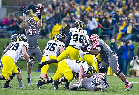 Erik Magnuson (78), Joe Kerridge (36), Devin Gardner (98), and Kyle Bosch (65)