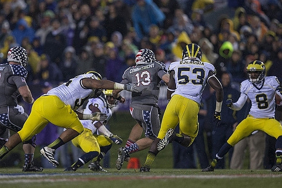 Jibreel Black (55), Blake Countess (18), Mario Ojemudia (53), and Channing Stribling (8)