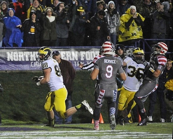 Joe Kerridge (36) and Jake Butt (88)